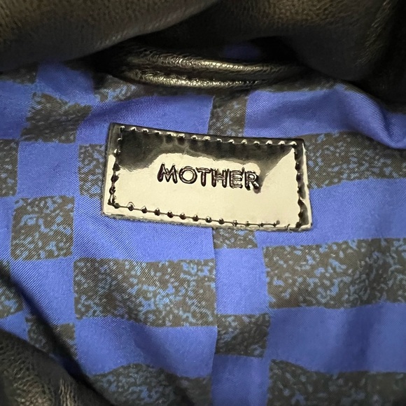 MOTHER Black The Drop Pillow Talk Faux Leather Puffer Jacket Coat Women Medium - Picture 13 of 16